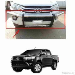 Toyota Hilux Revo 2016 to 2020 Stainless Steel Front Bull Bar, Bumper Guard - Trademart.pk