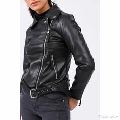 Zipper Detail Biker Jacket, Women Jackets - Trademart.pk