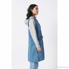 Denim Jacket with Fleece Detail, Women Jackets - Trademart.pk