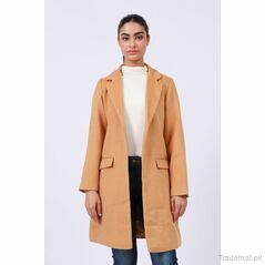 Coat with Back Pleate, Women Coat - Trademart.pk