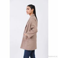 Drop-Down Shoulder Coat, Women Coat - Trademart.pk