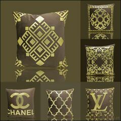 Velvet 6 PCs Digital Printed Cushions Cover Ds #217, Cushion Covers - Trademart.pk