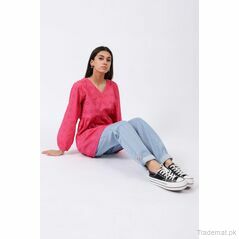 All Over Embroidered Top, Womens Tops - Trademart.pk