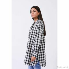 Checkered Shirt with SNAP Button, Womens Shirts - Trademart.pk