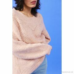 Oversized Plush Pullover, Women Sweater - Trademart.pk