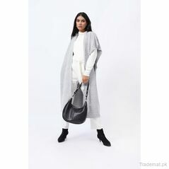 Soft Oversized Sleeveless Cardigan, Women Cardigan - Trademart.pk