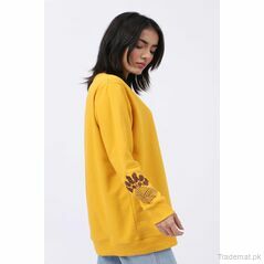 Sleeve Embroidery Sweatshirt, Women Sweatshirt - Trademart.pk