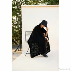 Zigzag Patterned Textured Shawl, Women Shawls - Trademart.pk