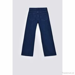 Solid Wide Legged Pants, Women Jeans - Trademart.pk