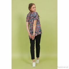 Printed Silk Shirt, Womens Shirts - Trademart.pk