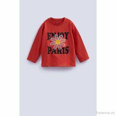 Girls Flower Applique T-Shirt, Girls Tops & Tees - Trademart.pk