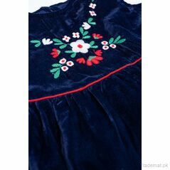 Girls Embroidered Velvet Top, Girls Dresses - Trademart.pk