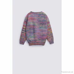 Girls Colorful Jacquard Knit Sweater, Girls Sweaters - Trademart.pk
