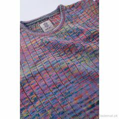 Girls Colorful Jacquard Knit Sweater, Girls Sweaters - Trademart.pk