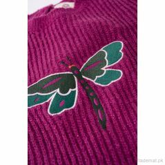Girls Butterfly Lurex Sweater, Girls Sweaters - Trademart.pk
