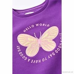 Girls Embellished Butterfly Upper, Girls Sweatshirt - Trademart.pk