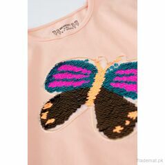 Girls Embellished Butterfly T-Shirt, Girls Tops & Tees - Trademart.pk