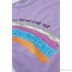 Girls Rainbow Embellished T-Shirt, Girls Tops & Tees - Trademart.pk