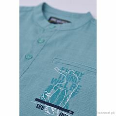 Boys Short Placket Print Shirt, Boys Shirts - Trademart.pk