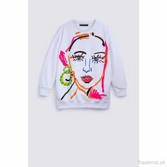 Neon Printed Sweatshirt, Women Sweatshirt - Trademart.pk