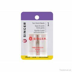 SINGER 4mm Twin Stretch Needles, Size 80/11, Sewing Needles - Trademart.pk