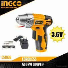 Ingco Cordless screwdriver 3.6V CS1836, Screwdrivers - Trademart.pk
