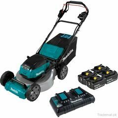 Makita XML06PT1 18V X2 36V LXT 18" Self Propelled Lawn Mower w/ 4 Batteries, Walk Behind Lawn Mower - Trademart.pk