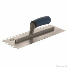 Faithfull Soft Grip Notched Trowel Stainless Steel 13 x 4 1/2in, Notched Trowel - Trademart.pk