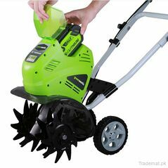 GreenWorks 27062A 40-Volt G-MAX 10-Inch Cordless Cultivator - Bare Tool, Tillers - Trademart.pk