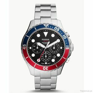 Fossil FS5767 Men’s Chronograph Quartz Stainless Steel Black Dial 46mm Watch, Watches - Trademart.pk