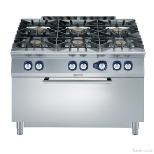 Electrolux Professional Italy 391016 Heavy Duty Gas 6 Burner Cooking Range with Large Oven, Burner Range - Trademart.pk