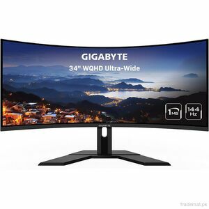 Gigabyte G34WQC 34" WQHD (3440 x 1440) 21:9 VA Curved Gaming Monitor, Gaming Monitors - Trademart.pk