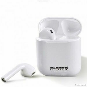 FASTER FTW-12 Stereo Bass Sound TWS Wireless Earbuds, Bluetooth Earbuds - Trademart.pk