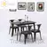 Modern Commercial Vintage Metal Frame Table Dining with Wood Top Design Used for Cafe or Restaurant, Dining Tables - Trademart.pk