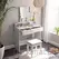 Grey Colour Fancy Integrated Square Dressing Table., Dresser - Dressing Table - Trademart.pk