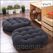 Black Round Floor Cushion Design 115, Floor Cushions - Trademart.pk