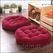 Red Round Floor Cushion Design 111, Floor Cushions - Trademart.pk