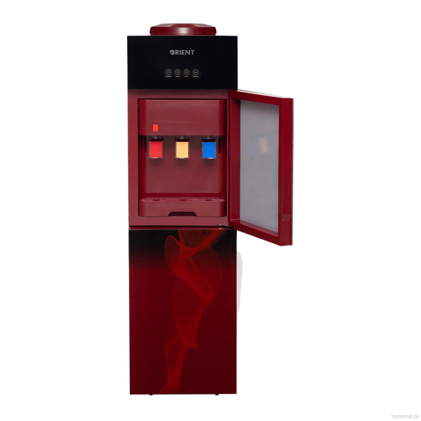 Crystal 3 Taps Red Glass Door Water Dispenser, Water Dispenser - Trademart.pk