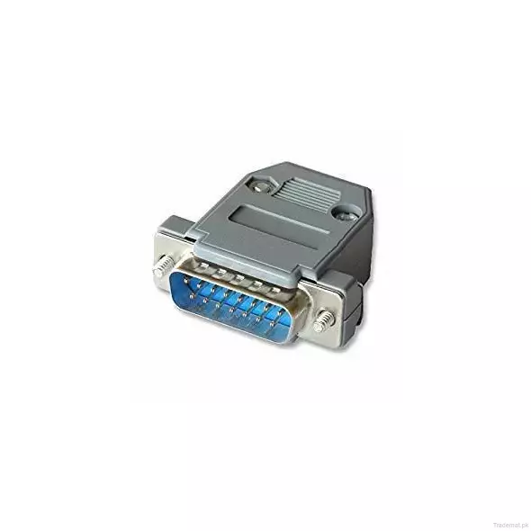 15 Pin Copper Plated VAG Serial Port Male Socket Adapter Connector DB15P, Cable Connectors - Jacks - Plugs - Trademart.pk