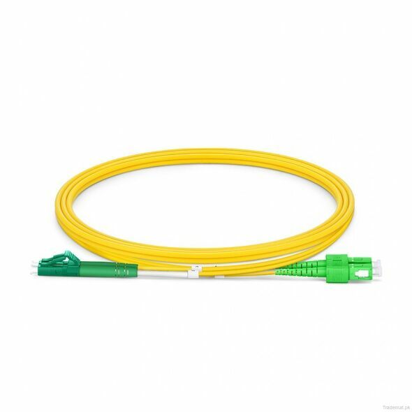 1m (3ft) LC APC to SC APC Duplex OS2 Single Mode PVC (OFNR) 2.0mm Fiber Optic Patch Cable #41163, Fiber Patch Cord - Trademart.pk