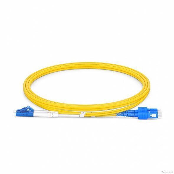 1m (3ft) LC UPC to SC UPC Duplex OS2 Single Mode LSZH 2.0mm Fiber Optic Patch Cable #42105, Fiber Patch Cord - Trademart.pk