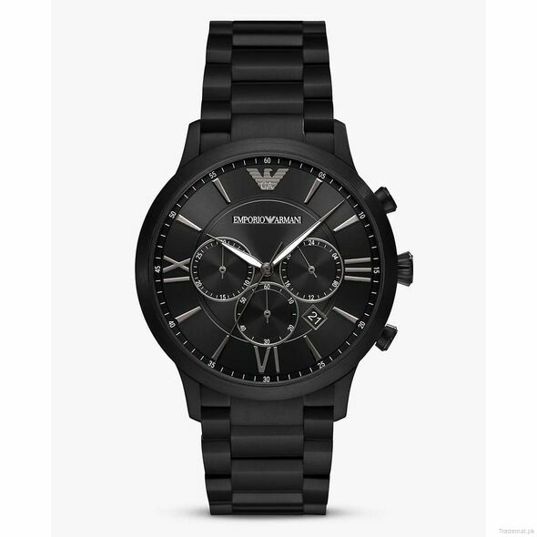 Emporio Armani AR11349 Men’s Quartz Stainless Steel Black Dial 43mm Watch, Watches - Trademart.pk