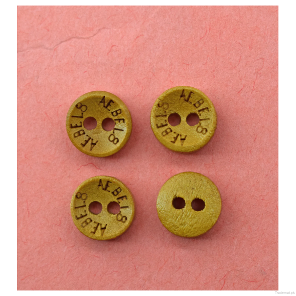 Expert Two Hole Wood Button WB103, Buttons - Trademart.pk