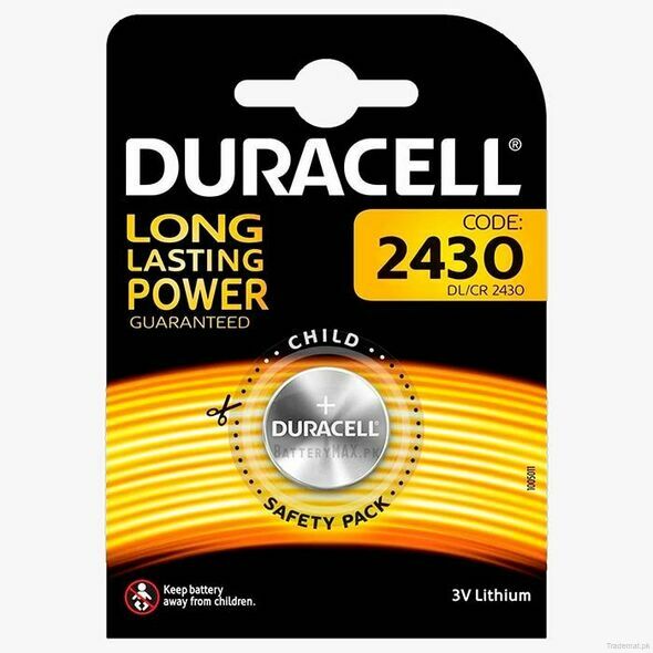 Duracell Button Cell CR2430 | 1 Pack, Lithium Battery - Trademart.pk