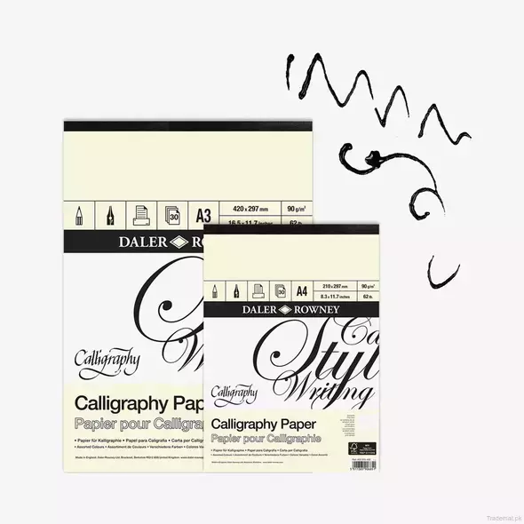 Daler Rowney Calligraphy Pad A4/A3, Writing Pad - Trademart.pk