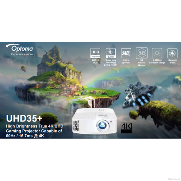 Optoma UHD35+ 4K Projector, Projectors - Trademart.pk