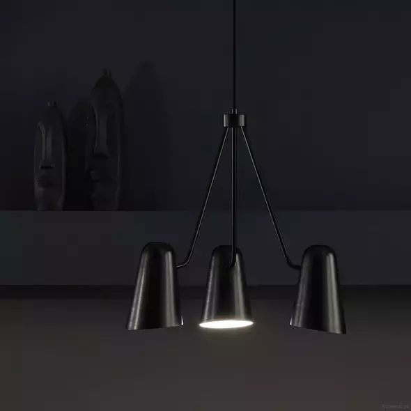 Feris Pendant Lamp Black - 3 Light, Lamps - Trademart.pk