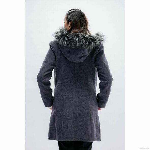 Forestblu Women Charcoal Pure Wool Coat, Women Coat - Trademart.pk