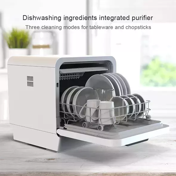 Top Kitchen Counter Smart Small Automatic Dishwasher for Home, Dishwasher - Trademart.pk