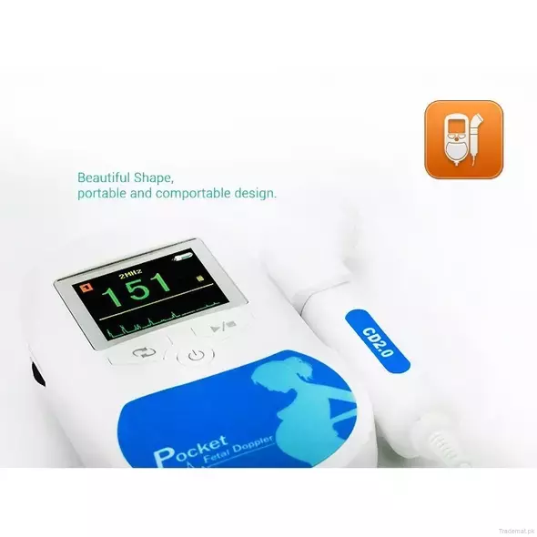 Fetal Heart Monitor Detector Medical Equipment Touch Screen Monitor, Fetal Doppler - Trademart.pk